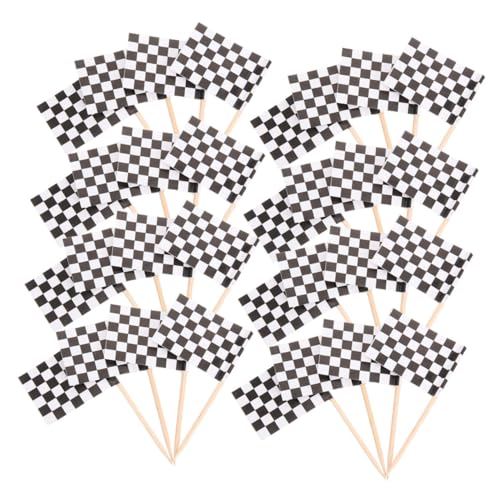 CAXUSD 360 Stück Mini Checkered Racing Flag Zahnstocher Flaggen Cupcake Topper für Party Kuchen Dessert Dekorationen Handliche Einfach zu Verwenden für Motorsport Motto Feier CAXUSD 360 Stück Mini Checkered Racing Flag Zahnstocher Flaggen Cupcake Topper für Party Kuchen Dessert Dekorationen Handliche Einfach zu Verwenden für Motorsport Motto Feier von CAXUSD