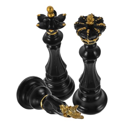 CAXUSD 3er Set Simuliertes Schach Brettspiele Intellektuelles Schachbrett Tischschrankanordnung Schwarz Kunstharz CAXUSD 3er Set Simuliertes Schach Brettspiele Intellektuelles Schachbrett Tischschrankanordnung Schwarz Kunstharz von CAXUSD