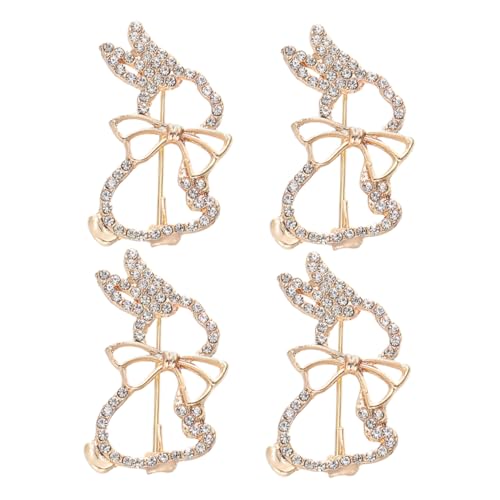 CAXUSD 4 Pcs Kaninchen Brosche Cartoon Kaninchen 2025 Charmedekoration High End Broschen Kaninchen Kostümzubehör Zuckerwaage Stoffküken Süßes Broschen Pin Broschen Für Frauen Golden von CAXUSD