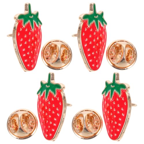 CAXUSD 4 Stück Fruchtbrosche Erdbeerschmuck für -Früchte-Brosche Brosche Abzeichen Erdbeerförmige Brosche kleiner Stift Taschenanhänger Erdbeere Erdbeer-Clips Zinklegierung rot CAXUSD 4 Stück Fruchtbrosche Erdbeerschmuck für -Früchte-Brosche Brosche Abzeichen Erdbeerförmige Brosche kleiner Stift Taschenanhänger Erdbeere Erdbeer-Clips Zinklegierung rot von CAXUSD