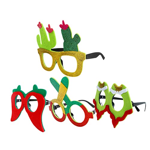 CAXUSD 4 Stück Mexikanische Partybrille Lustige Karnevalsbrille mit Verschiedenen Designs Kaktus Rassel Festtagskleidung Chili Foto Requisiten für und Feiern CAXUSD 4 Stück Mexikanische Partybrille Lustige Karnevalsbrille mit Verschiedenen Designs Kaktus Rassel Festtagskleidung Chili Foto Requisiten für und Feiern von CAXUSD