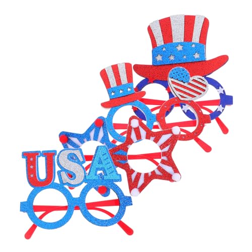 CAXUSD 4-teilige Sternbrille Zum Unabhängigkeitstag Partybrillen Mit Patriotischem Thema Accessoires Für Usa-feiern CAXUSD 4-teilige Sternbrille Zum Unabhängigkeitstag Partybrillen Mit Patriotischem Thema Accessoires Für Usa-feiern von CAXUSD