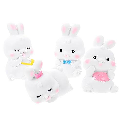 CAXUSD Mini-kaninchenfigur Gartendeko Hasenform Aus Harz Miniatur-gartenornament Robust Und Verschleißfest Für Mini-Garten Und Heimdekor von CAXUSD