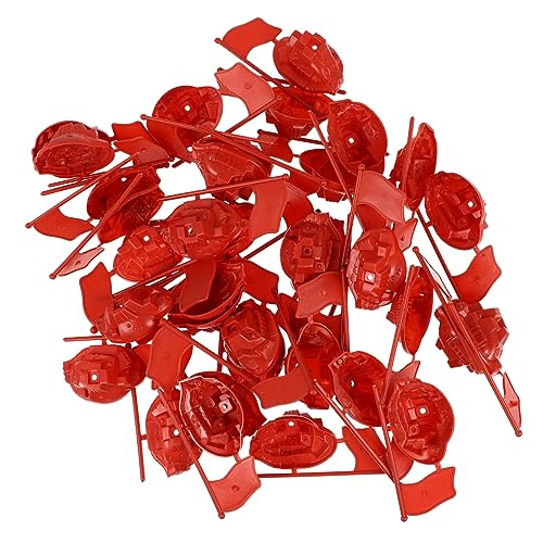 CAXUSD Tischdekoration 50 Sätze Sandtisch rote Fahne rote Stockfahnen Rennflaggen Spielzeug für Kinder kinderspielzeug Modelle Spielzeuge rote Spielzeugfahne für die Dekoration Einfach von CAXUSD