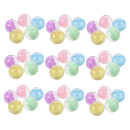 CAXUSD 50 Stück Halbtransparente Macaron-farbene Drehbare Kapseln Kunststoff Spielzeugkugeln Für Greifautomaten DIY Kreativität Und Süßigkeitenbehälter Für Party von CAXUSD