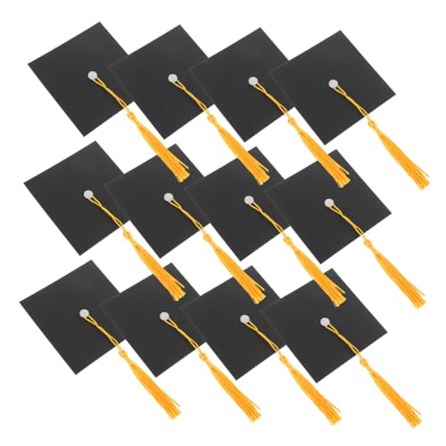 CAXUSD 50Er Set Doktorhut Süßigkeiten Dekoration Abschlussfeier Dekorationen Abschluss Mittelstück Abschlusskuchen Einsatz Abschluss Zubehör Glückwunsch Absolventenkappe Schwarzes von CAXUSD