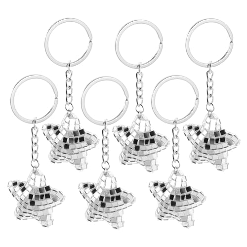 CAXUSD 6 Stück Spiegelnder Schlüsselanhänger Sternform Reflektierender Disco Ball Anhänger Leichter Kompakter Stern Schlüsselhalter für Party Geburtstag Klassenzimmer Belohnung CAXUSD 6 Stück Spiegelnder Schlüsselanhänger Sternform Reflektierender Disco Ball Anhänger Leichter Kompakter Stern Schlüsselhalter für Party Geburtstag Klassenzimmer Belohnung von CAXUSD