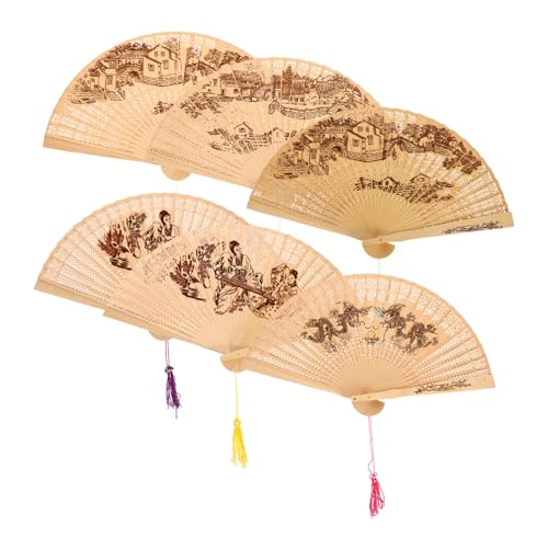 CAXUSD 6 Stück Teiliges Chinesische Faltfächer aus Holz Handgefertigte Dekofächer für Hochzeiten Partys und Zuhause Leicht und Elegant mit Offenem Design CAXUSD 6 Stück Teiliges Chinesische Faltfächer aus Holz Handgefertigte Dekofächer für Hochzeiten Partys und Zuhause Leicht und Elegant mit Offenem Design von CAXUSD
