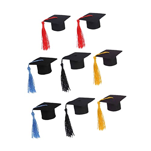 CAXUSD 8 Stück Teiliges Set Bunte Mini Doktorhüte mit Quaste Kreative Abschlusskappen als Dekoration für Flaschen Fotos und Bastelprojekte Vielseitige Tischdeko zur Graduationsfeier CAXUSD 8 Stück Teiliges Set Bunte Mini Doktorhüte mit Quaste Kreative Abschlusskappen als Dekoration für Flaschen Fotos und Bastelprojekte Vielseitige Tischdeko zur Graduationsfeier von CAXUSD