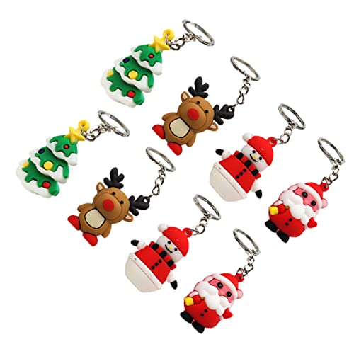 CAXUSD Autoanhänger 8St Schlüsselanhänger Geschenke Weihnachten Party Bag Füller Schlüsselhalter für die Handtasche Weihnachtssto Schlüsselringe Schlüsselbund schlüssel dekoration von CAXUSD