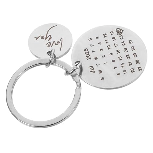 CAXUSD Anniversary Reminder Keyring Zusammenpassende Paare Sachen Jubiläumskalenderschlüsselung Kreativer Mode-schlüsselanhänger Silver Rostfreier Stahl CAXUSD Anniversary Reminder Keyring Zusammenpassende Paare Sachen Jubiläumskalenderschlüsselung Kreativer Mode-schlüsselanhänger Silver Rostfreier Stahl von CAXUSD