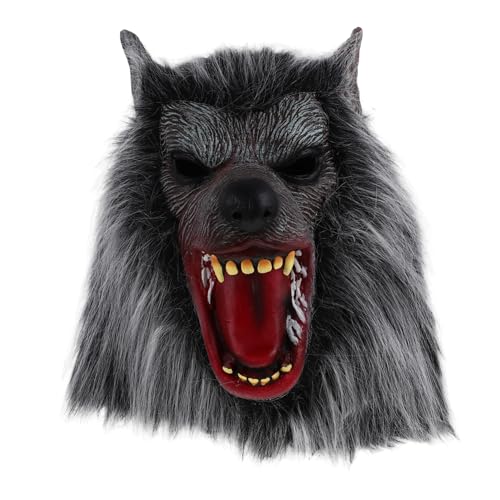 CAXUSD Apfel Girlande Maskerade-maske Halloween-kostümmaske Halloween-maske Wolf-gesichtsmaske Holloween-horrormaske Handschuhe Mit Wolfskrallen Abschlussball Wolf Kopfbedeckung von CAXUSD