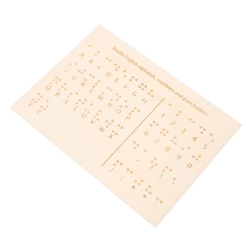 CAXUSD Holz-Braille-lernbrett für Blinde Menschen Braille Alphabet und Zahlentafel Pädagogisches Hilfsmittel für Erlernen von Braille Inklusive Buchstaben und Zahlen für Blinde Unterstützungsbedarfe von CAXUSD