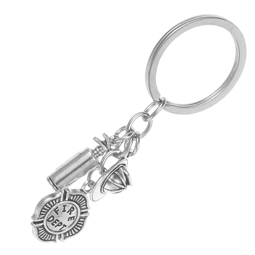 CAXUSD Feuerwehrmann Schmuck Rucksack Anhänger Des Deckels Feuerwehrauto Dekoration Medaillon Feuerlöscher Schlüsselanhänger Ornament Tasche Schlüsselanhänger von CAXUSD