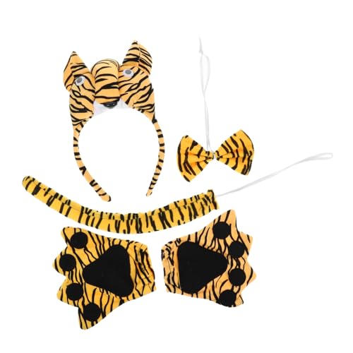 CAXUSD Tierkostüm Für Partys Süßes Tiger-cosplay-set Mit Stirnband Schwanzkrawatte Und Handschuhen Für Halloween Und Dschungelthemen CAXUSD Tierkostüm Für Partys Süßes Tiger-cosplay-set Mit Stirnband Schwanzkrawatte Und Handschuhen Für Halloween Und Dschungelthemen von CAXUSD