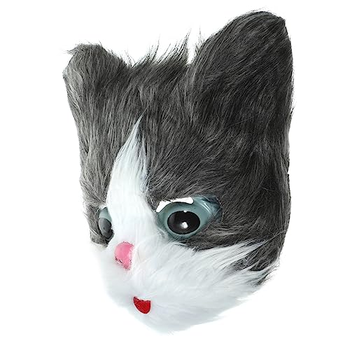 CAXUSD Katzenmaske halloween masken halloweenmaske Plüschkatze Tiermaske aus Latex Tiara Maskerade-Maske realistische Kätzchenmaske Kostümzubehör bilden Japan von CAXUSD