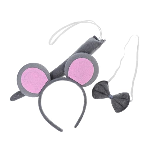CAXUSD Kawaii Mausohren Set Für Erwachsene Kostümzubehör Mit Haarreif Fliege Und Für Halloween Karneval Und Cosplay-partys von CAXUSD