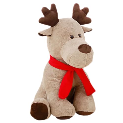 CAXUSD Deko Weihnachtspartybevorzugung Elch-Plüschtierpuppe (Elch) (28 cm) Kuscheltier Spielzeug Geburtstagsgeschenke für Mädchen süße Tierpuppe Geschenke für kleine Geschenke Ornament von CAXUSD