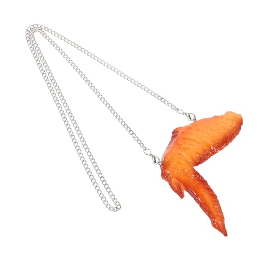 CAXUSD Realistischer Hähnchenflügel Anhänger Halskette Unisex Imitation Food Pendant Kreative Hip Hop Kleidung Accessoires Party Favor Food Hanging Chain CAXUSD Realistischer Hähnchenflügel Anhänger Halskette Unisex Imitation Food Pendant Kreative Hip Hop Kleidung Accessoires Party Favor Food Hanging Chain von CAXUSD