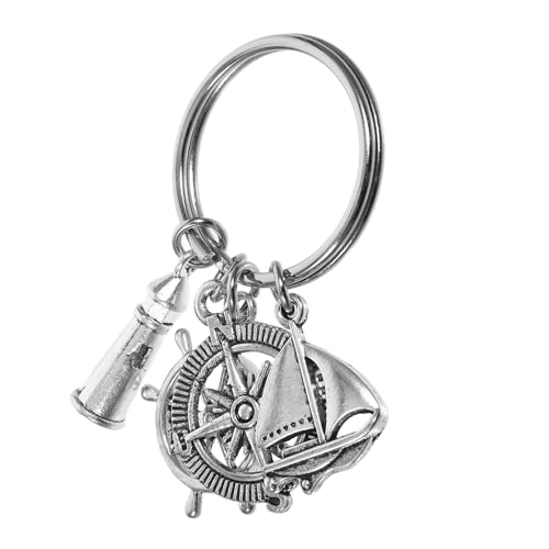 CAXUSD Schlüsselanhänger mit maritimem Schlüsselanhänger Kette segelboot Segeln Schlüsselanhänger Kreuzfahrtschiff Essentials Segel-Schlüsselanhänger aus Metall Rucksack-Ornament von CAXUSD