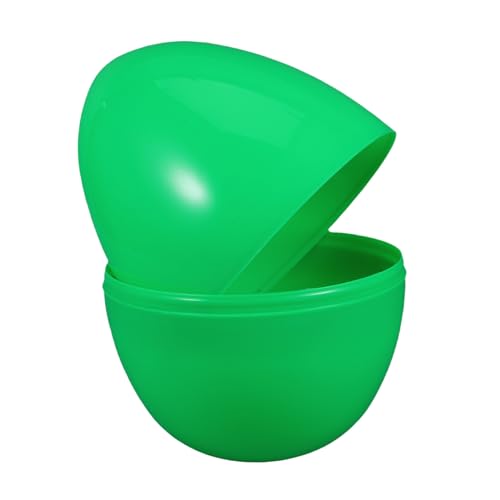 CAXUSD Ostereier Groß Grün Unbemalt Holzornamente Befüllbare Dekorative Aufbewahrungsbox von CAXUSD
