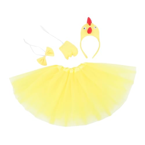CAXUSD Unverzichtbar Für Die Osterparty: Tierisches Hühner-stirnband Tutu-set Cosplay-zubehör Für Party-verkleidung Für Erwachsene Und Kinder von CAXUSD