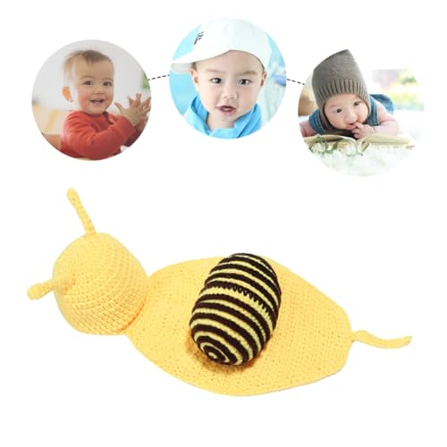 CAXUSD Baby-Strickmütze kleidung Baby-Foto-Requisiten-Kostüm Requisite für Babyfotografie neugeborene Eulen-Outfits Modellieren Strickmütze Handhaken von CAXUSD