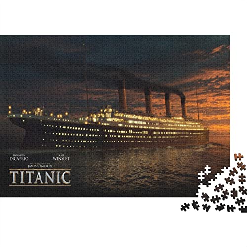Puzzle 1000 Teile, Puzzle Erwachsene Titanic Puzzel Puzzle Für Erwachsene Und Kinder Ab 14 Jahren, Spielzeug Puzzles 1000 Puzzle Puzzle Mit Jack and Rose Motion Picture Pattern 1000pcs (75x50cm) von CAYBES