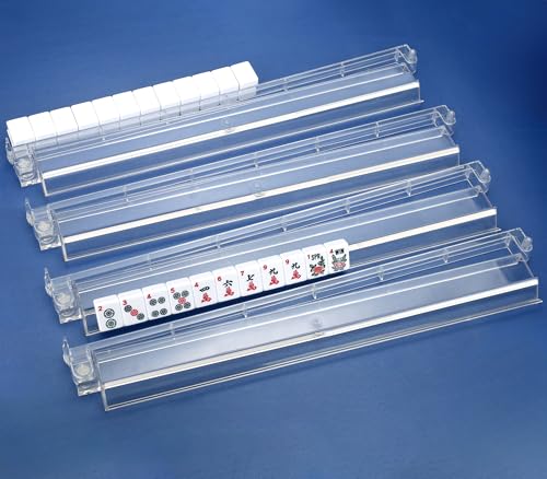 CAYOULR Mahjong Racks mit Drückern, bequem drehbares einteiliges Mahjong-Rack und Multiplayer, transparentes 4-teiliges Set CAYOULR Mahjong Racks mit Drückern, bequem drehbares einteiliges Mahjong-Rack und Multiplayer, transparentes 4-teiliges Set von CAYOULR