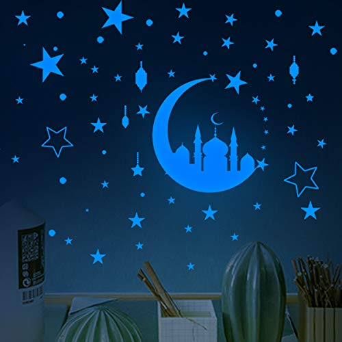 Leuchtsterne Selbstklebend Kinderzimmer, CAYUDEN Blau Mond Sternenhimmel Aufkleber Leuchten im Dunklen Sternen für die Decke Wandaufkleber Wandtattoo Kinderzimmer Dekoration für Jungen Mädchen Kinder Leuchtsterne Selbstklebend Kinderzimmer, CAYUDEN Blau Mond Sternenhimmel Aufkleber Leuchten im Dunklen Sternen für die Decke Wandaufkleber Wandtattoo Kinderzimmer Dekoration für Jungen Mädchen Kinder von CAYUDEN