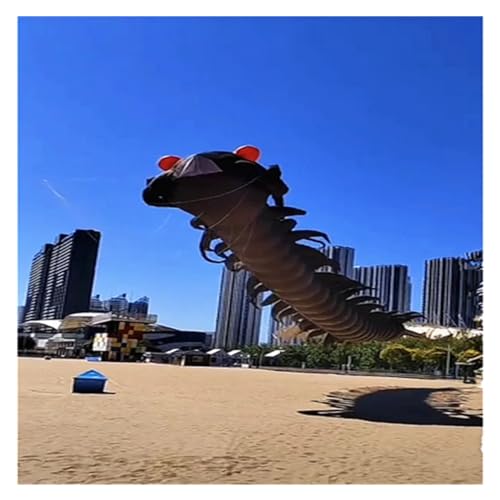 18 m Fliegender Tausendfüßler-Drachen, Fischdrachen, weicher Drachen-Riesendrachen, Bunte Flugdrachen im Freien (Color : C, Size : 18m) von CAYUND