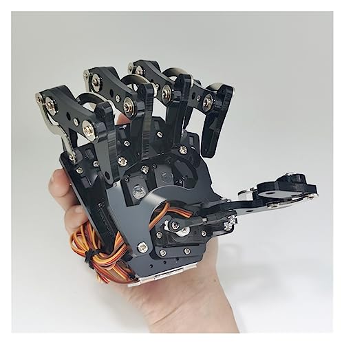 CAYUND Roboter 5 Dof Roboter-Handklaue, humanoider Roboter, bionische zusammengebaute mechanische Manipulatorklaue for UNO-Programmierroboter-DIY-Kit(Left Hand) von CAYUND