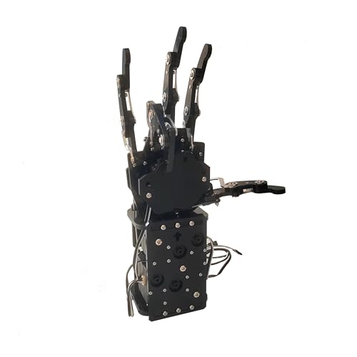 CAYUND Roboter 5Dof Robot Hand, Left/Right Finished Bionic Palm Claw Gripper for AR-duino Robot, Manipulator Robot Palm Programmable Robot(Left Hand) von CAYUND