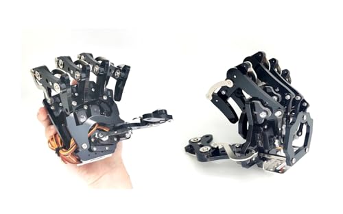 CAYUND Roboter 5Dof Robot Hand with Five Fingers Servo Control, Left/Right Bionic Palm Assembled Gripper for Ar-duino/ESP32 Programmable Robot(Left and Right Hand) von CAYUND