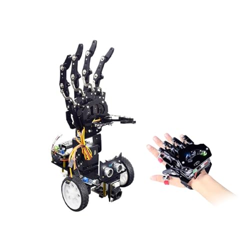 CAYUND Roboter Fünfhändiger Roboter, bionischer Roboter, Handmanipulator-Handfläche, Roboter mit somatosensorischem Handschuh, programmierbares Kit, Open-Source-Code(D) von CAYUND