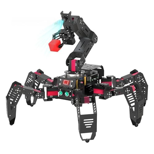 CAYUND Roboter Hexapod-Roboter, intelligenter Roboter mit KI-Roboterarm, angetrieben durch Platine for RB Pi 4B 4 GB von CAYUND