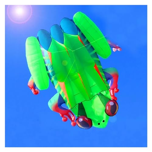 Großer Froschdrachen, 3 m² / 5,5 m² / 8,5 m² / 20 m² / 40 m², Fliegender weicher Drachen, Outdoor-Drachen (Color : 5.5sqm GreenBlue, Size : Kite) von CAYUND