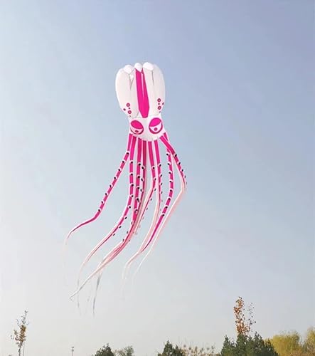 Großer Oktopus-Drachen, Fliegender weicher Drachen, Anzeigedrachen, aufblasbare Fallschirmdrachen, Showdrachen (Color : 30m White Purple, Size : Kite) von CAYUND