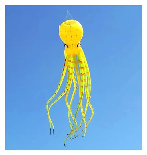 Oktopus Drachen 20 m / 26 m großer Drachen, Octopus-Drachen, Outdoor-Spiel, ultragroßer Drachensport (Color : Yellow, Size : 26m) von CAYUND