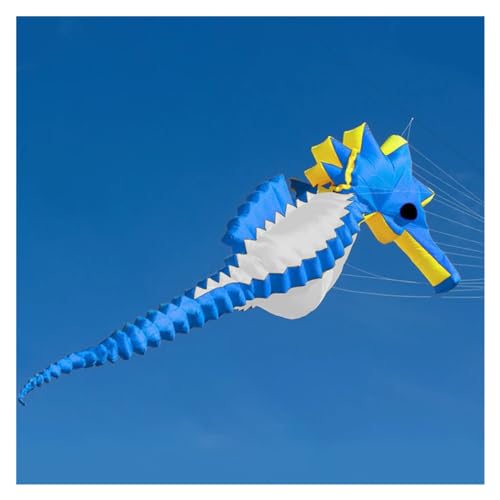 Riesendrachen, Seepferdchendrachen, riesiger Drachen, weiches Drachenfliegenspielzeug, aufblasbarer Freizeitdrachen (Color : WhiteBlue Color, Size : Seahorse) von CAYUND
