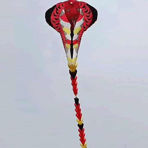 Riesiger Drachen, Riesendrachen, 20 m, große Drachen, Fliegende Schlangendrachen, Anhänger, Nylondrachen, Showdrachen, Drachendrachen (Color : Red, Size : Kite) von CAYUND