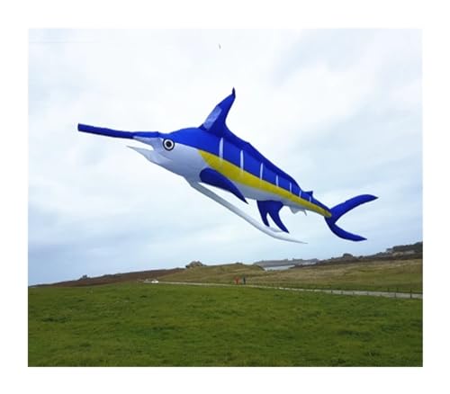 Riesiger Drachen, riesiger Drachen, Marlin-Fisch-Drachen, Fliegender weicher Drachen, aufblasbare Drachen aus Nylon, Outdoor-Drachen-Anhänger (Color : 3pcs Random Color, Size : Kite) von CAYUND