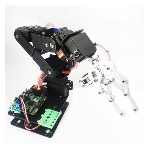 Roboter 6 DOF Robotik-Kit Lernroboter Manipulator Metalllegierung AR-duino Arm Servo MG-996 for AR-duino Roboterarm DIY Programmierbares Kit (Color : A Kit 1 360 Degrees, Size : Options) von CAYUND