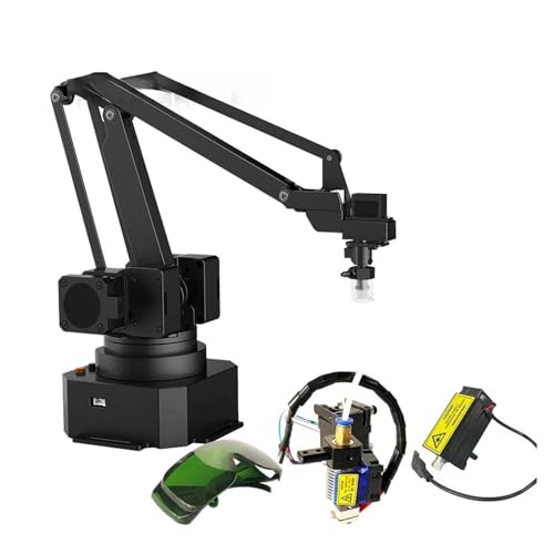 Roboter Open-Source-Roboterarm mit Saugpumpen-Kit/elektrischem Greifer-Kit / 3D-Druck-Kit + Gravur-Kit optional (Color : Arm with Engraving Kit, Size : 1set) von CAYUND