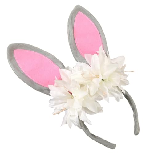 CAZSTYK Hasenohr-Blumen-Haarreif, Ostern, Cosplay, Kostüm, Hasen, Mädchen, Haarreif, Party, Kopfschmuck, Maskeraden, Requisiten für Damen, T-Shirt CAZSTYK Hasenohr-Blumen-Haarreif, Ostern, Cosplay, Kostüm, Hasen, Mädchen, Haarreif, Party, Kopfschmuck, Maskeraden, Requisiten für Damen, T-Shirt von CAZSTYK