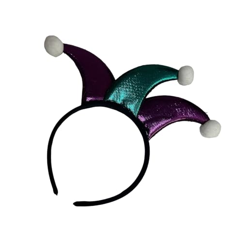 CAZSTYK Kinder-Clown-Horn-Stirnbänder für Party, Halloween, Kopfbedeckung, Musikfestivals, Foto-Requisiten, Mädchen, Foto-Requisiten, Erwachsene, Clown-Party, Kopfschmuck von CAZSTYK
