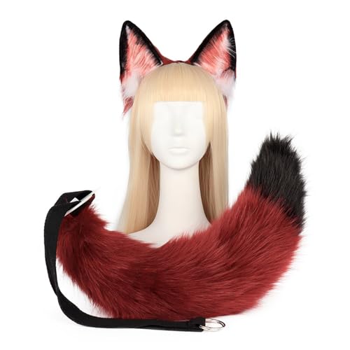 CAZSTYK Plüsch für Ohren, realistisches Stirnband für Schwanz, Cosplay-Zubehör, handgefertigt, Simulation, Tierohr, Halloween CAZSTYK Plüsch für Ohren, realistisches Stirnband für Schwanz, Cosplay-Zubehör, handgefertigt, Simulation, Tierohr, Halloween von CAZSTYK
