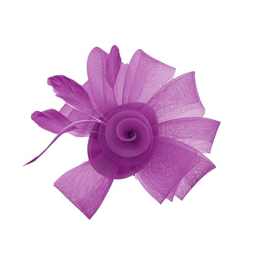 Gefiederte Tüll-Haarspange, Rollenspiel-Accessoire, Kopfschmuck für Abendveranstaltungen, Partys, Derby-Event-Kostüme, Kopfbedeckung, Tüll-Haarspange Gefiederte Tüll-Haarspange, Rollenspiel-Accessoire, Kopfschmuck für Abendveranstaltungen, Partys, Derby-Event-Kostüme, Kopfbedeckung, Tüll-Haarspange von CAZSTYK