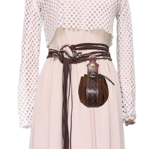 Mittelalterlicher Kostümgürtel mit passender geprägter Hüfttasche für Cosplay-Nachstellungen und heidnische Feste, Versammlungen, Mittelalterliche, verstellbare Hüfttasche Mittelalterlicher Kostümgürtel mit passender geprägter Hüfttasche für Cosplay-Nachstellungen und heidnische Feste, Versammlungen, Mittelalterliche, verstellbare Hüfttasche von CAZSTYK