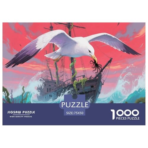 Albatros Puzzle 1000-teilige Schwer Puzzle Spielzeug Pädagogisches Spiel Impossible Herausforderungsspielzeug Für Erwachsene Und Kinder in Bewährter 1000pcs (75x50cm) von CBCoin